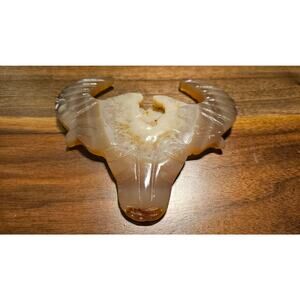 Druzy Agate Bull Head/Skull